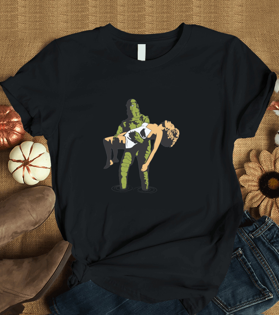Creature From The Back Lagoon Classic Horror Movie Monster Scene T-Shirt