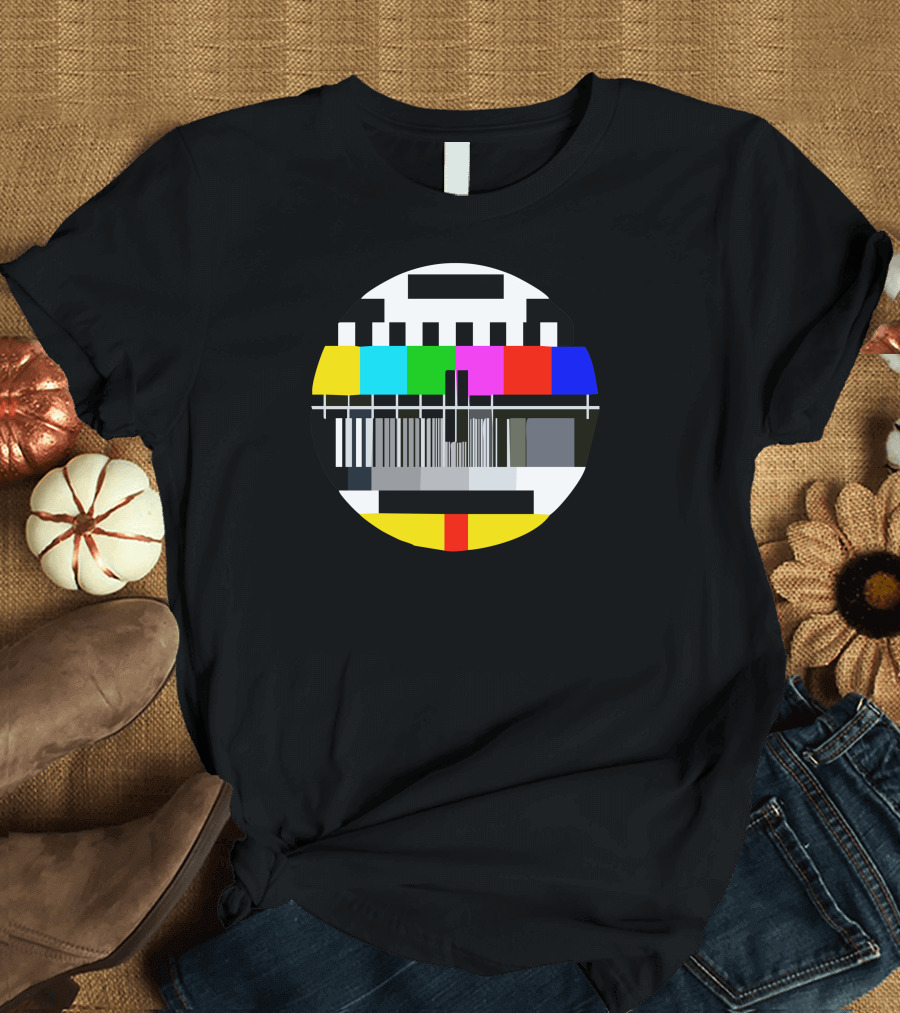 Monoscope Television Test Pattern Signal Retro Broadcast T-Shirt