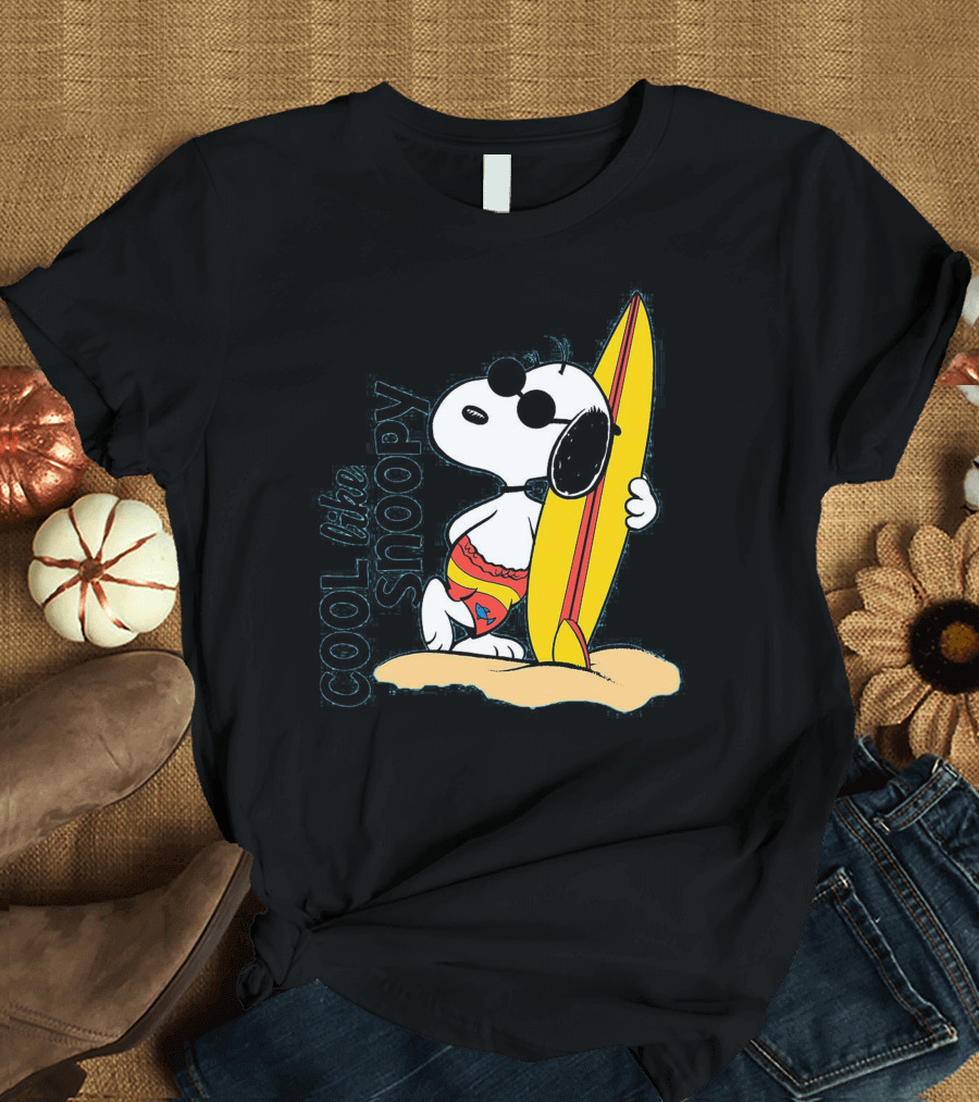 Cool Like Snoopy Surfing Summer Vibes T-Shirt