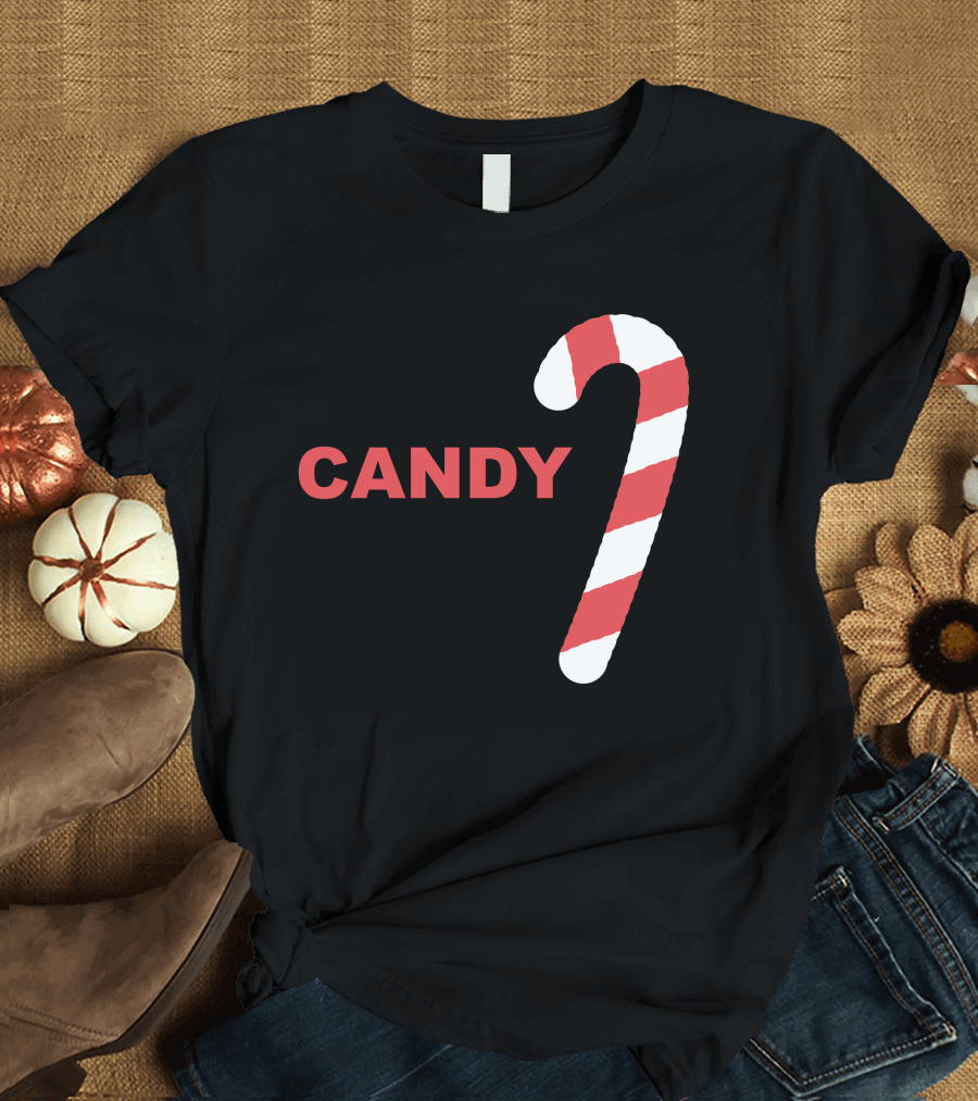 CANDY Cane Christmas Holiday Striped T-Shirt