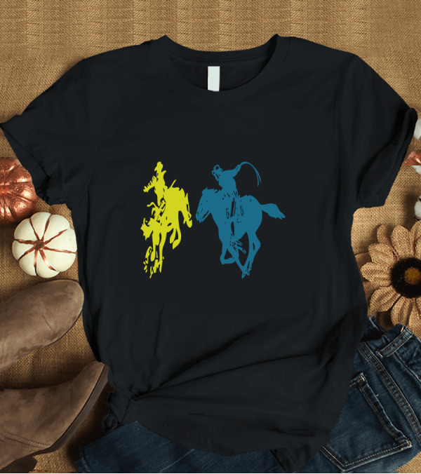T-Shirt: Cowboy Fight Neon Rodeo Duel T-Shirt Cowboy Fight Neon Rodeo Duel T-Shirt