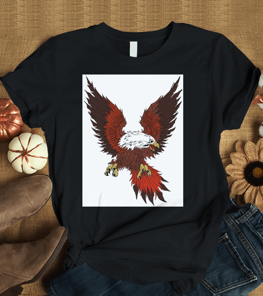 Eagles Bald Eagle Soaring Wings Outstretched T-Shirt