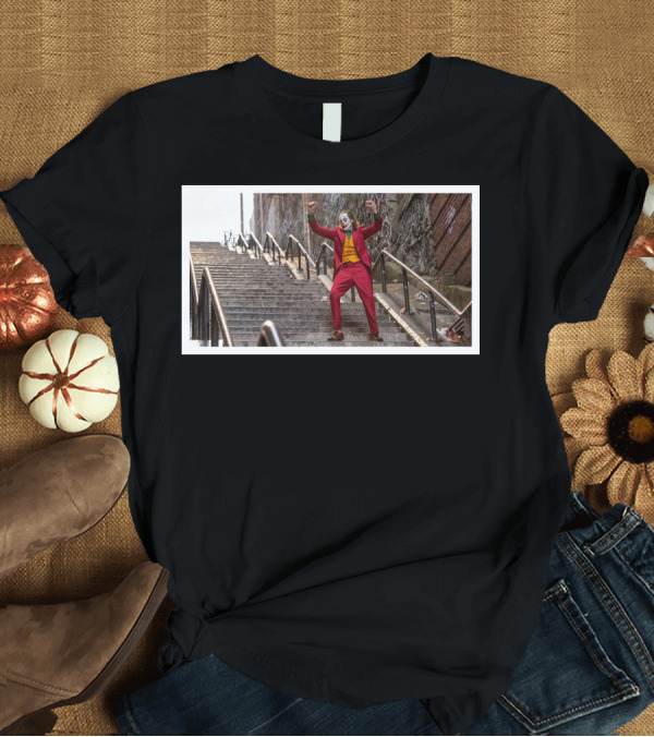 T-Shirt: Joaquin Joker Stairs Scene T-Shirt Joaquin Joker Stairs Scene T-Shirt