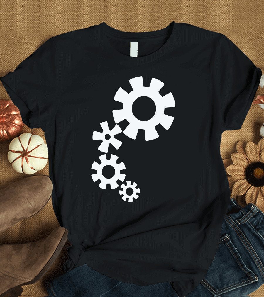 Mechanic Gears Iconic Industrial Machinery Wheels T-Shirt