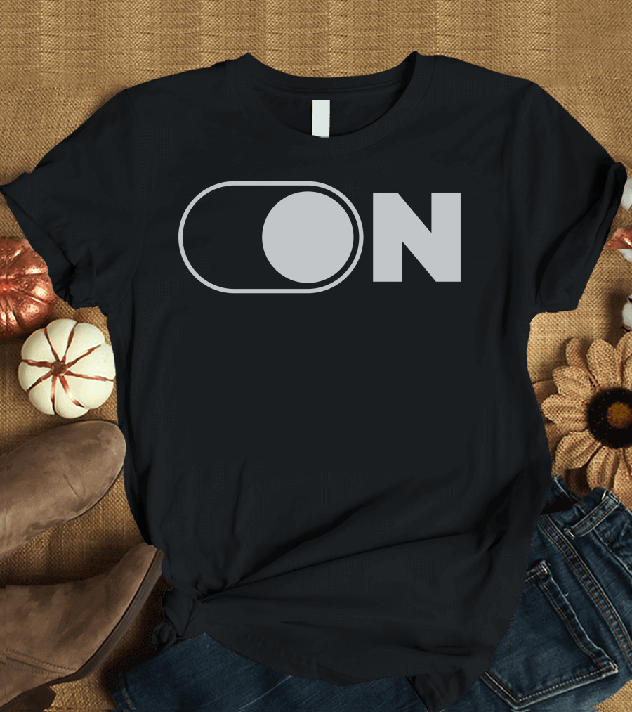 On Switch Icon Button Motif T-Shirt