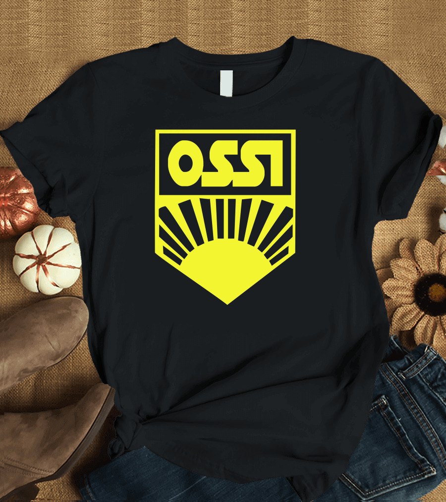 Ossi Fdj Ddr Fun Retro Style Badge with Sunrise T-Shirt
