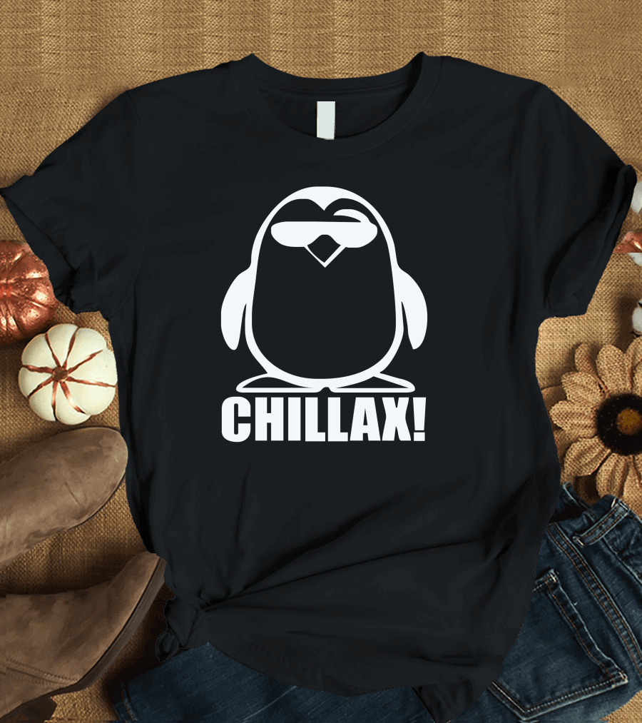 Chillax Penguin Funny New T-Shirt