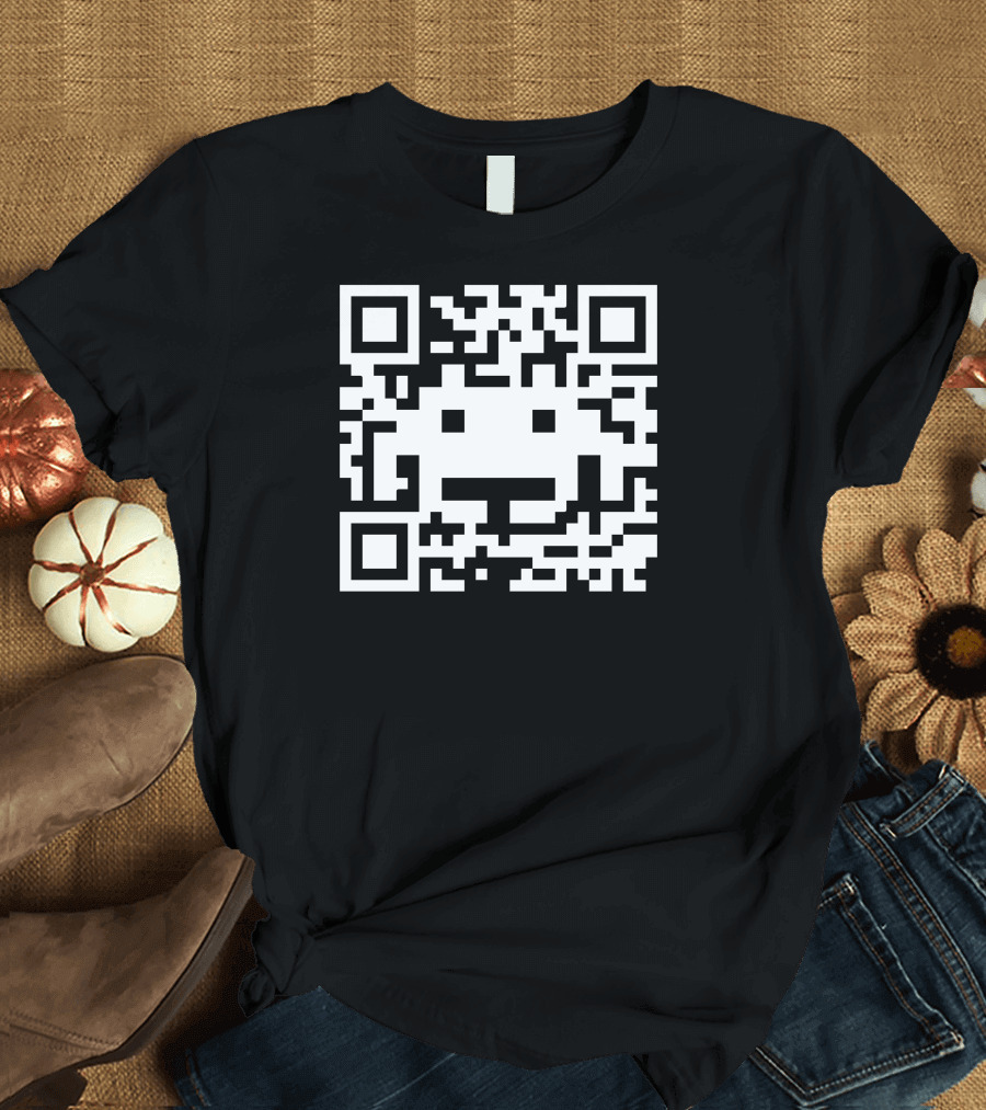 Space Alien QR Code Invader T-Shirt