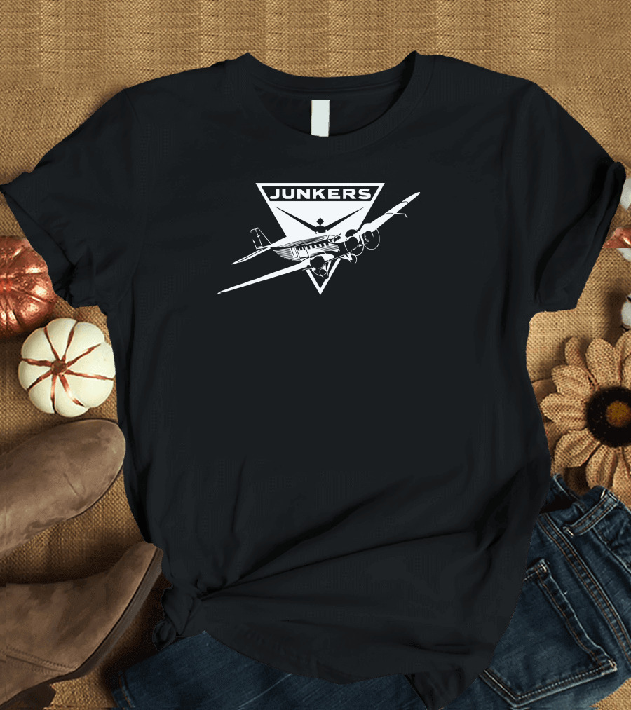 Junkers Ju 53 Luftwaffe Oldschool Kult Flieger Tanten Aircraft T-Shirt