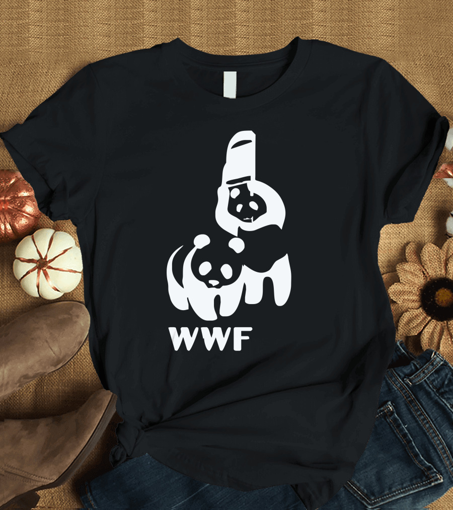 WWF Funny Panda Bear Banksy Wrestling T-Shirt