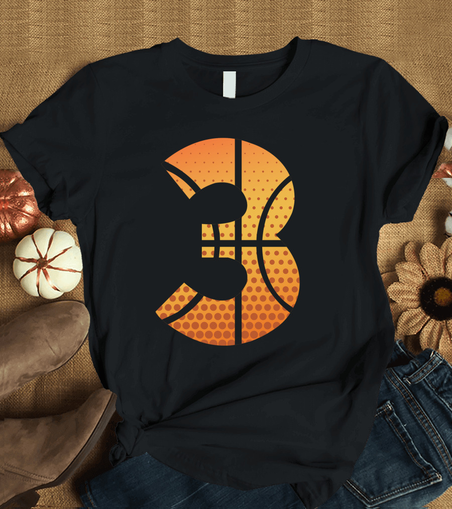 Basketball Pattern Number Three T-Shirt