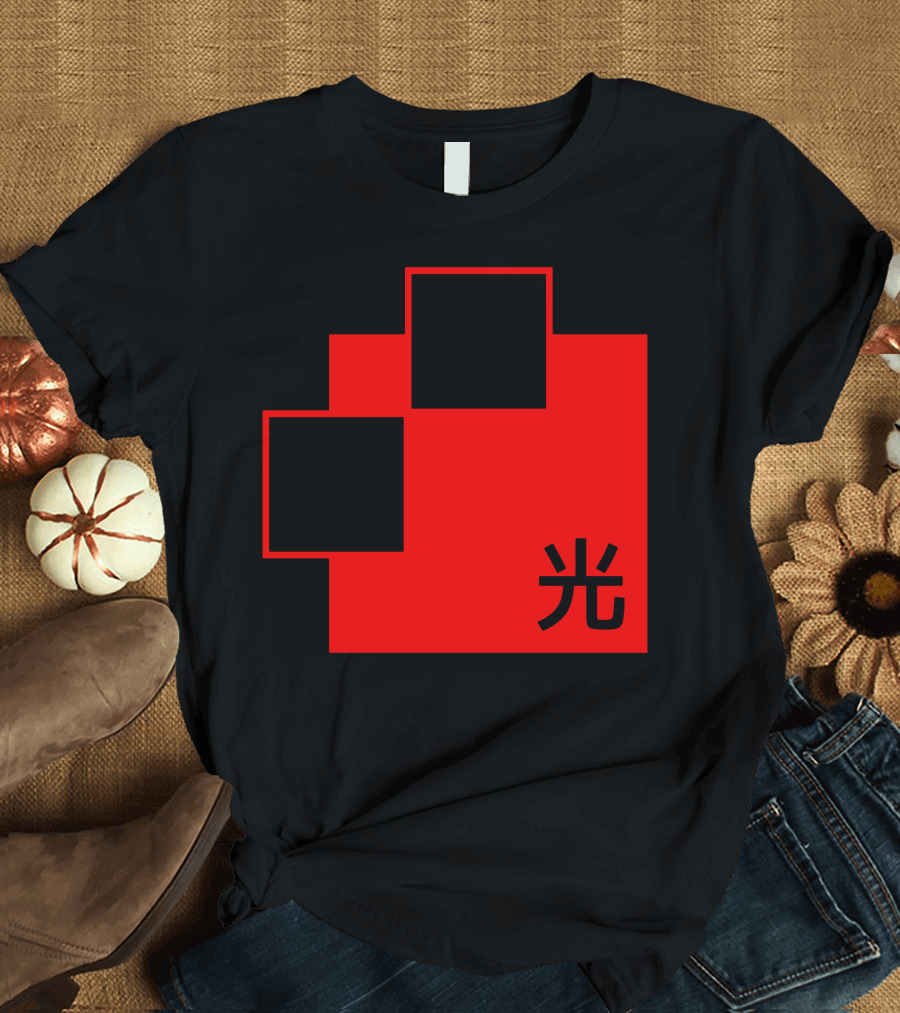 Hikari Ltd Red Minimalist Design with Kanji T-Shirt