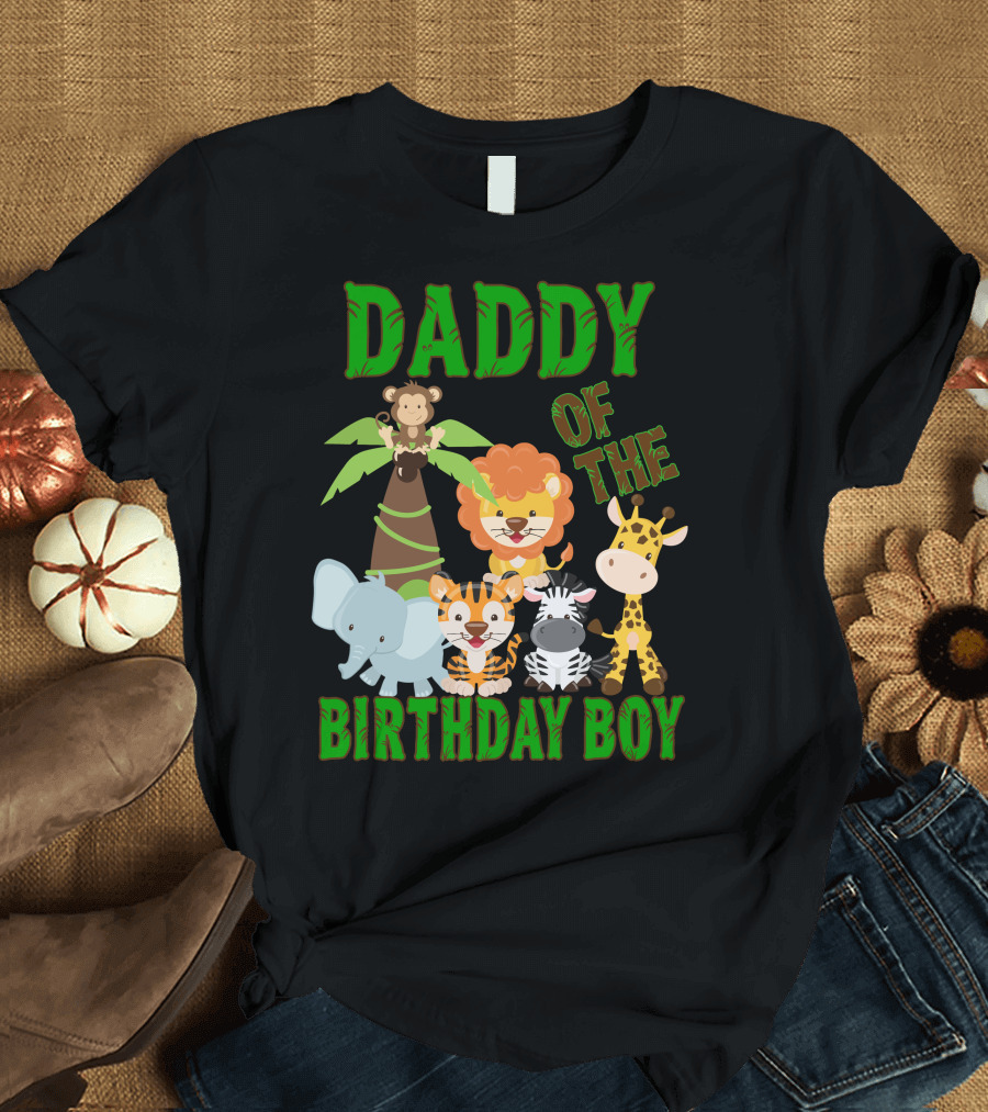 Daddy of the Birthday Boy Jungle Animals T-Shirt
