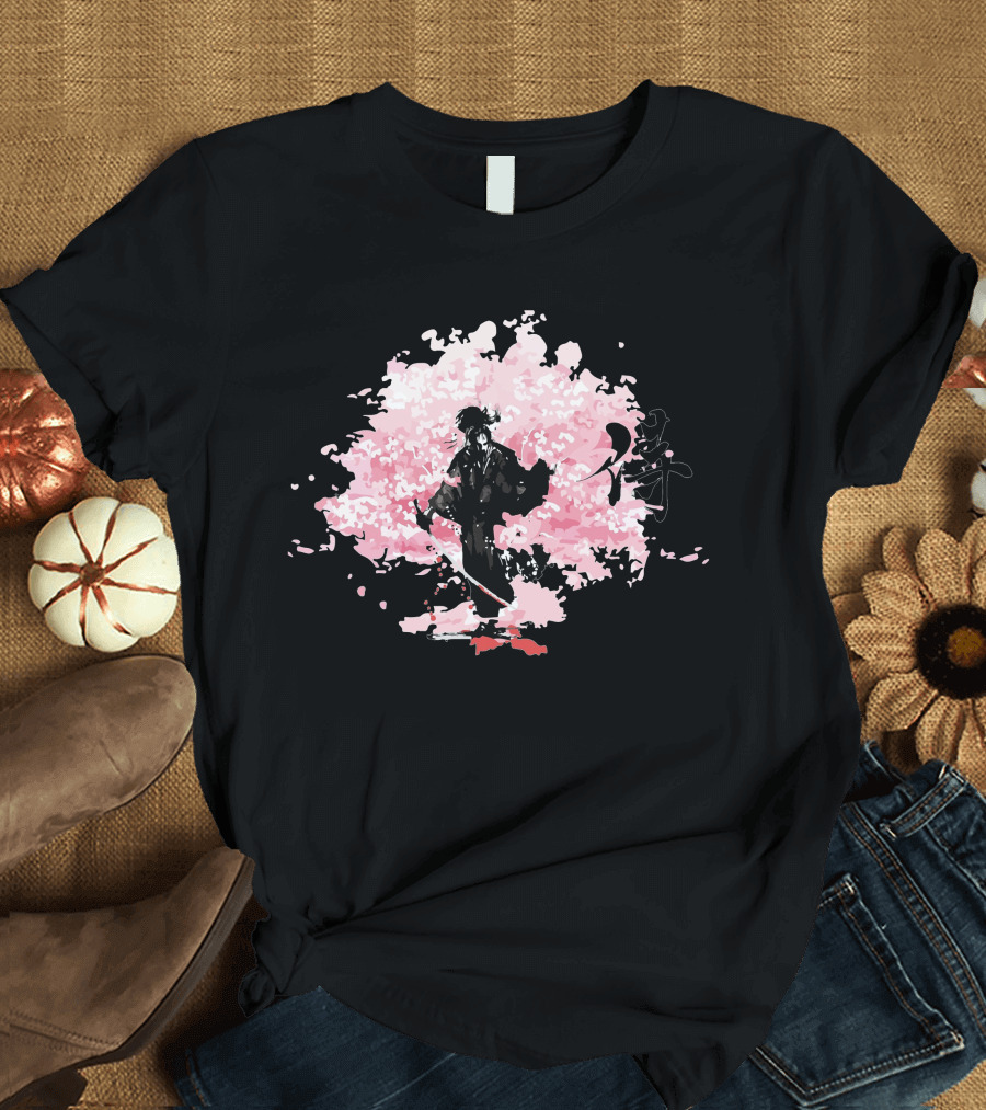Ronin Samurai Cherry Blossom Warrior T-Shirt