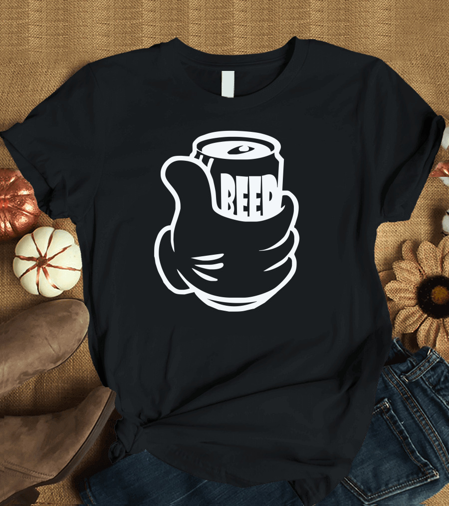Beer In Hand Drunk Alcohol Can Holder T-Shirt