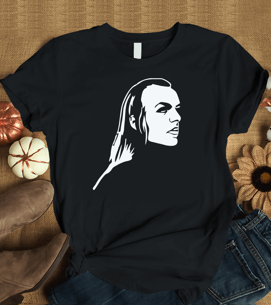 Brian Eno Minimalist Black and White Profile T-Shirt