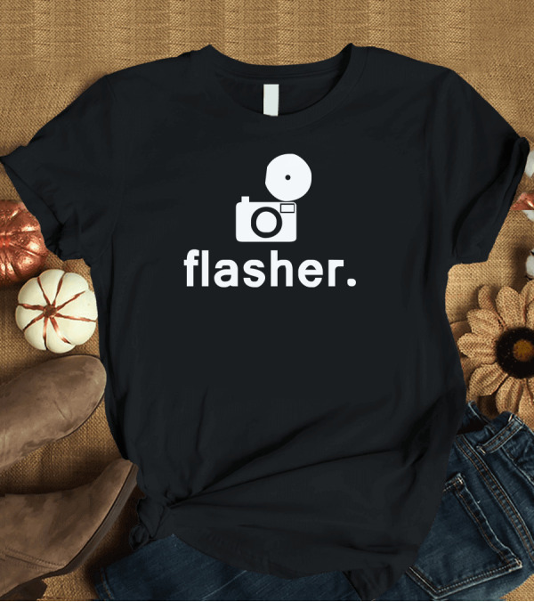 T-Shirt: Flasher Camera Icon with Flash T-Shirt Flasher Camera Icon with Flash T-Shirt
