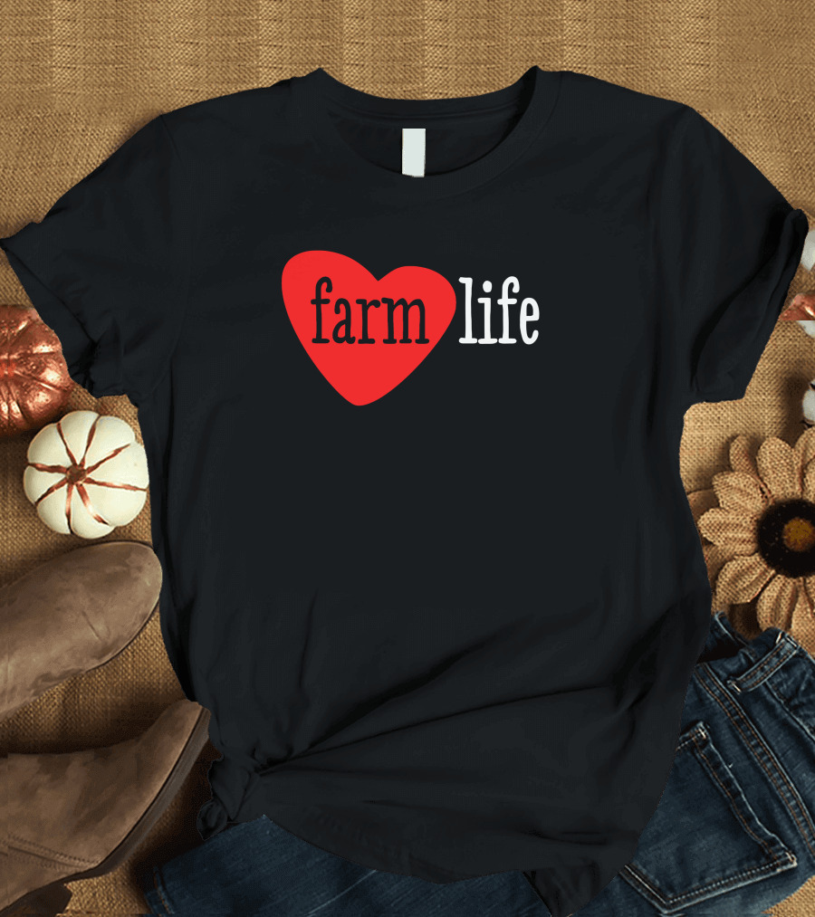 Farm Life Heart T-Shirt