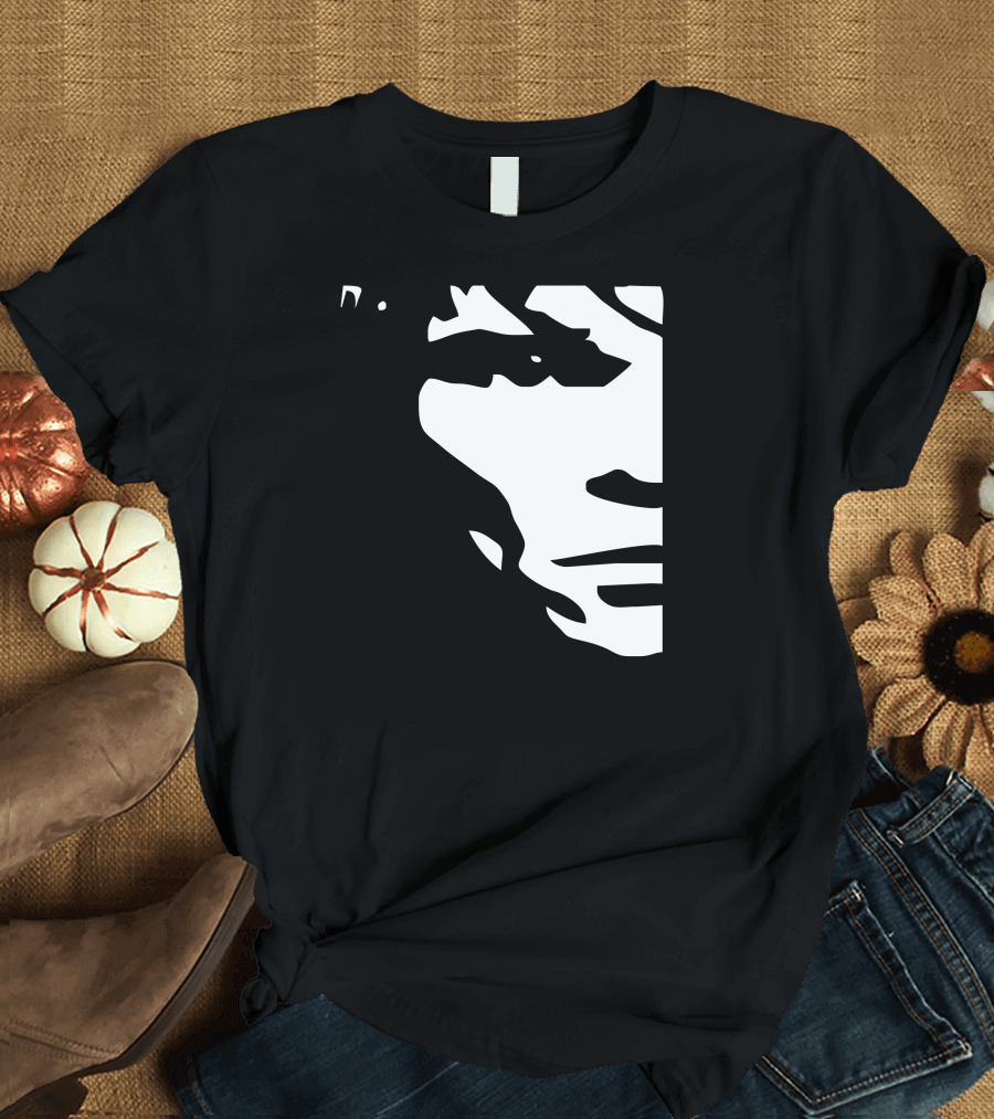 Ian Brown Stone Roses Black and White Face T-Shirt