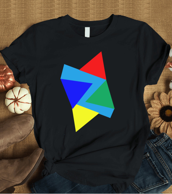 T-Shirt: Loody Colorful Geometric Shapes Triangle Star T-Shirt Loody Colorful Geometric Shapes Triangle Star T-Shirt