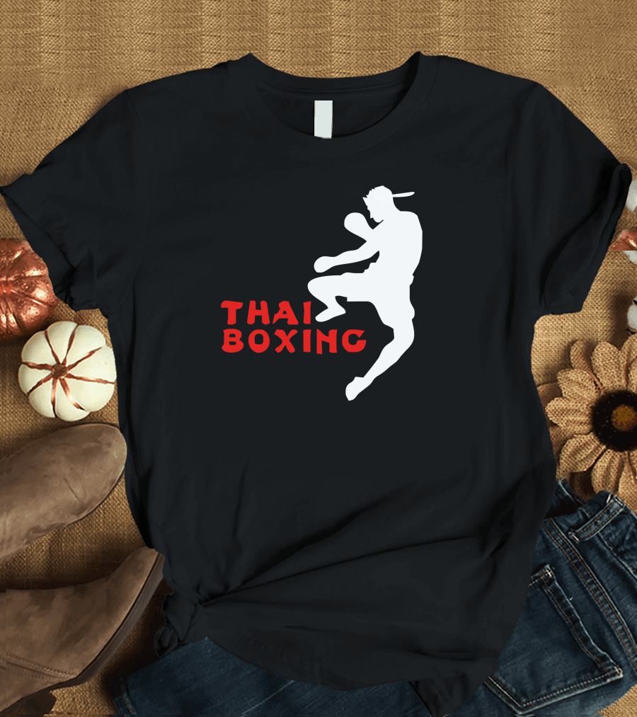 Thai Boxing Kick Martial Art Combattimento Sport T-Shirt
