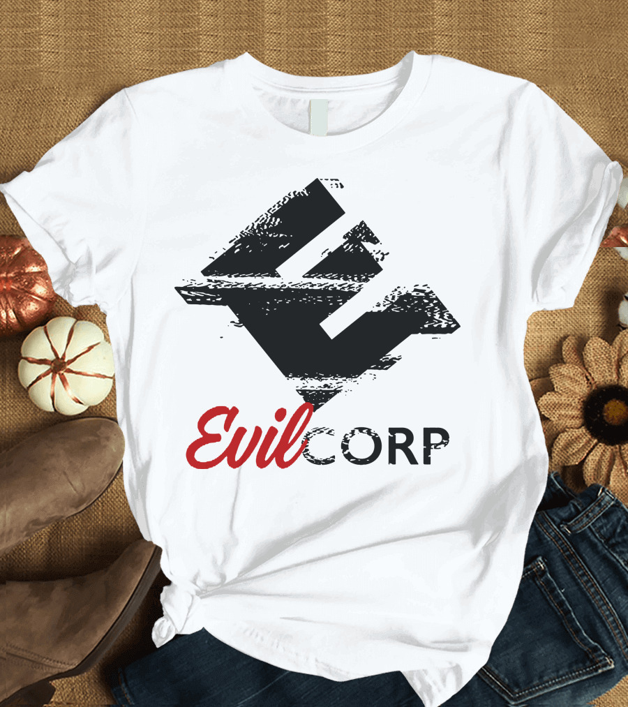 Evil Corp Fictional Corporate Branding Mr. Robot Iconic T-Shirt