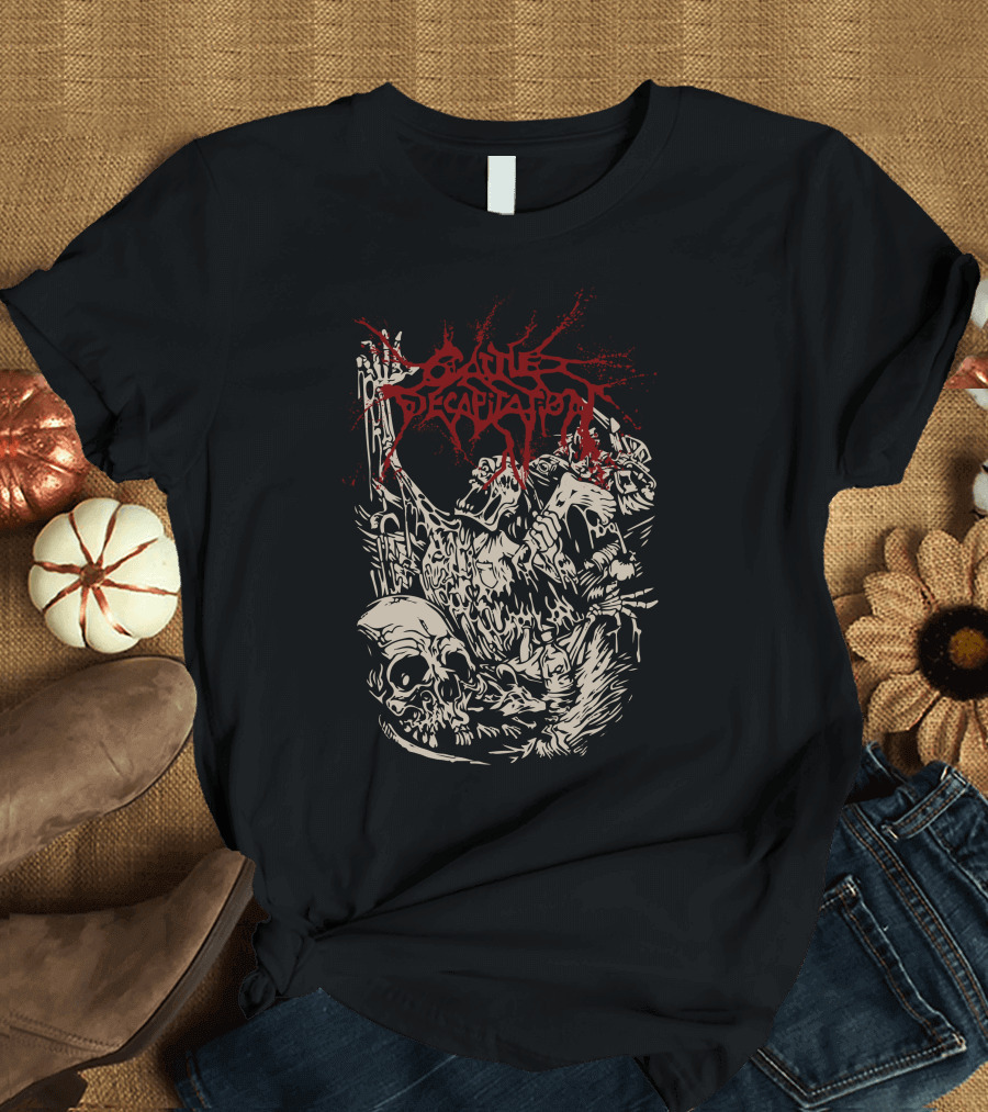 Cattle Decapitation Skull Heap Alone Landfill Decay Chaos T-Shirt