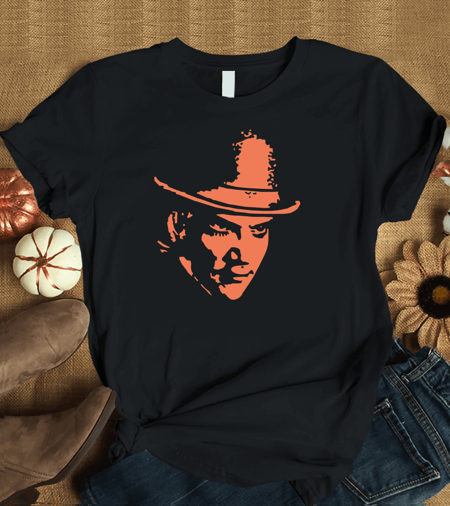 Clockwork Orange Face in Orange Tone T-Shirt