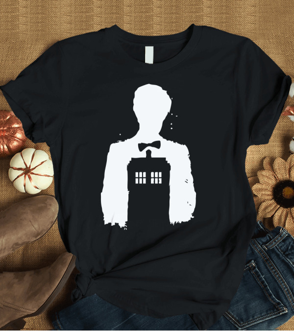 T-Shirt: Doctor Who Tardis Silhouette Police Phone Box Bow Tie T-Shirt Doctor Who Tardis Silhouette Police Phone Box Bow Tie T-Shirt