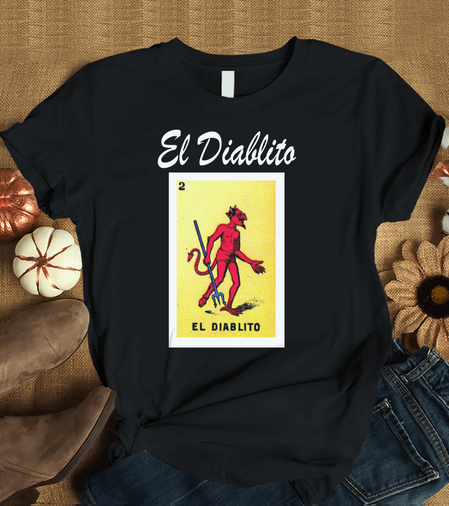 El Diablito The Devil Mexican Lottery Lotería Card T-Shirt