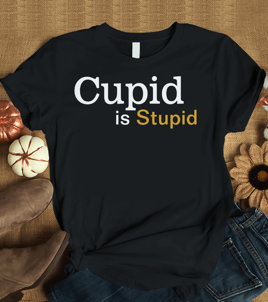 Goth Cupid Is Stupid Anti Valentine T-Shirt