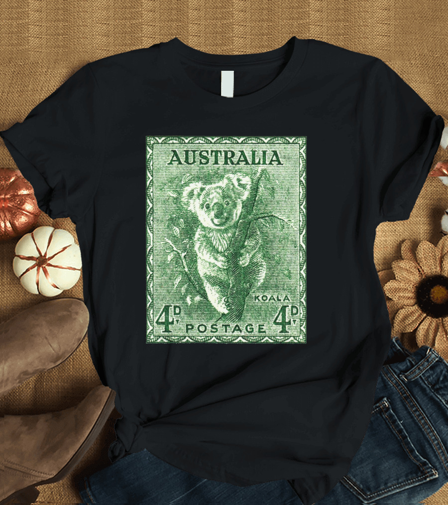 AUSTRALIA Koala 4D Postage Stamp T-Shirt