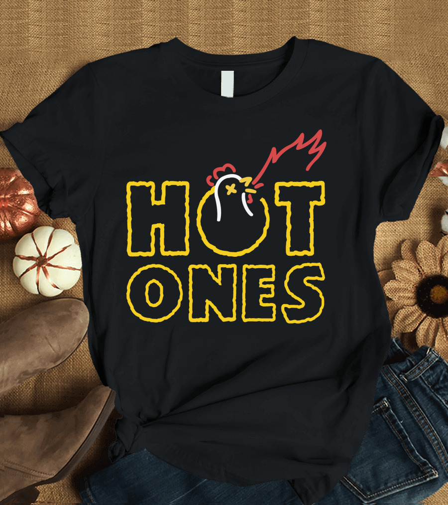 Hot Ones Chicken Logo Iconic Fiery T-Shirt