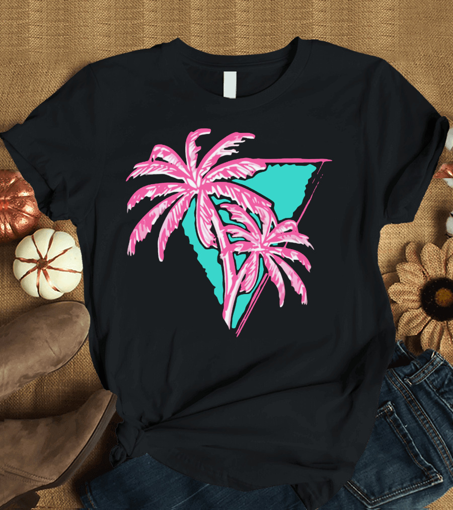 Jb Collection X Champion Tropical Palm Triangle Motif T-Shirt