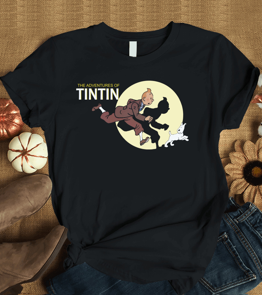 The Adventures of Tintin Running with Snowy T-Shirt