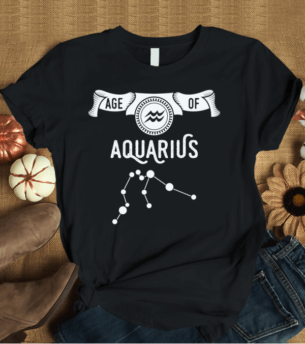 T-Shirt: Age Of Aquarius Zodiac Constellation Wave T-Shirt Age Of Aquarius Zodiac Constellation Wave T-Shirt