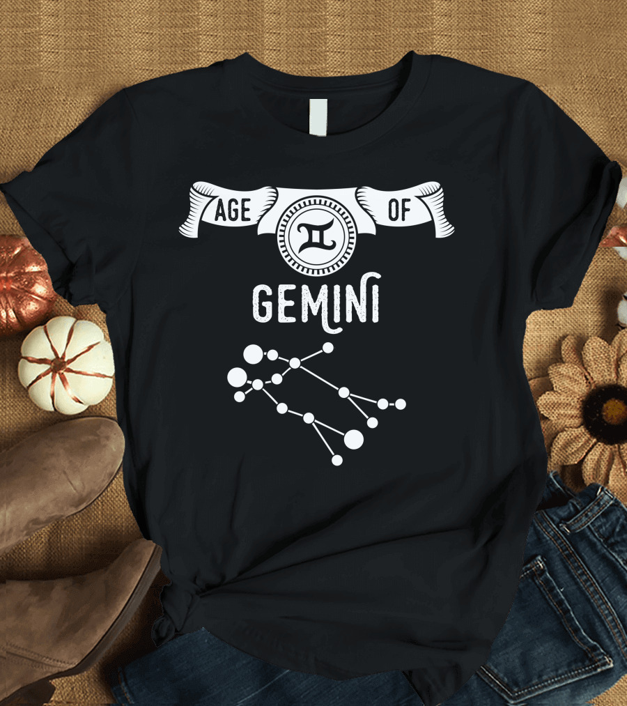 Age Of Gemini Zodiac Symbol Constellation T-Shirt