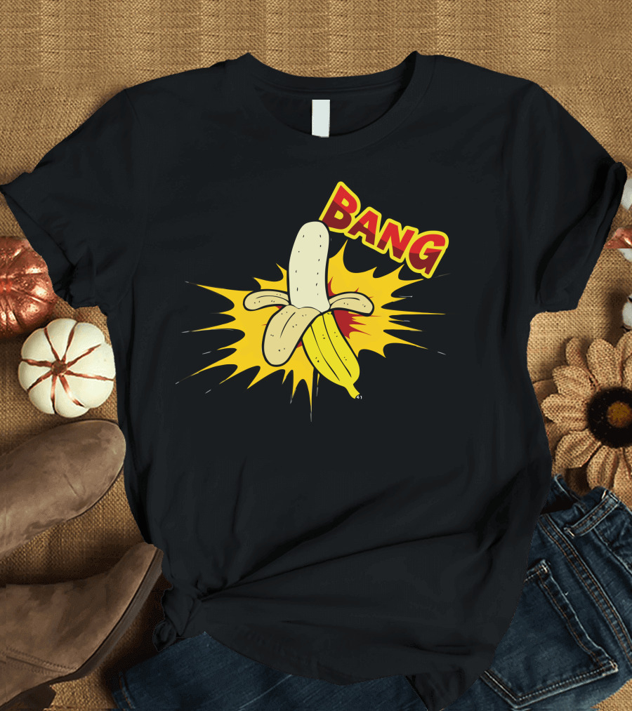 Banana Bang Boom Explosion Comic Style Pop T-Shirt