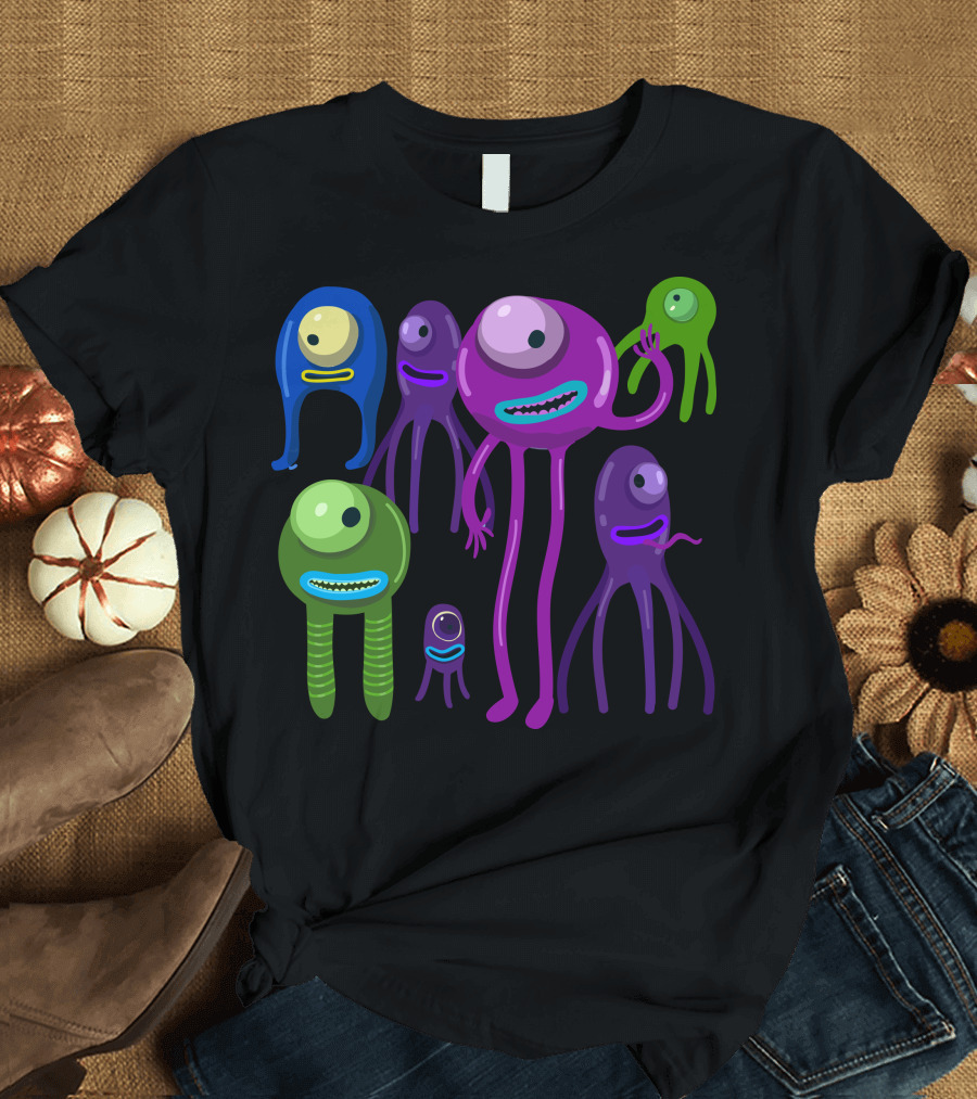 Colorful One Eye Monster Group T-Shirt