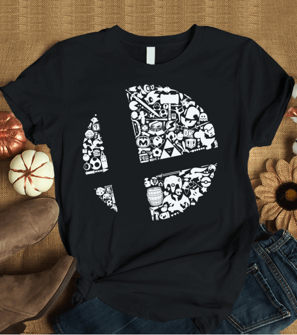 T-Shirt: Super Smash Bros Icon Collage Nintendo Characters T-Shirt Super Smash Bros Icon Collage Nintendo Characters T-Shirt