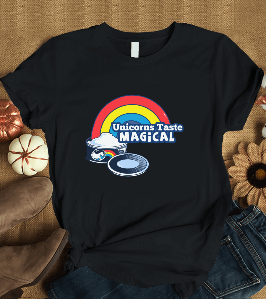 Unicorns Taste Magical Rainbow Can T-Shirt