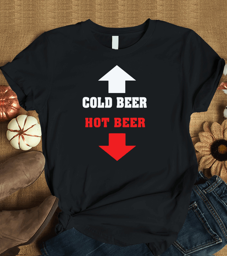 Cold Beer Hot Beer Up Down Arrows T-Shirt