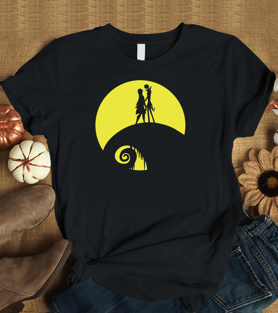 Jack and Sally Moonlit Hilltop T-Shirt