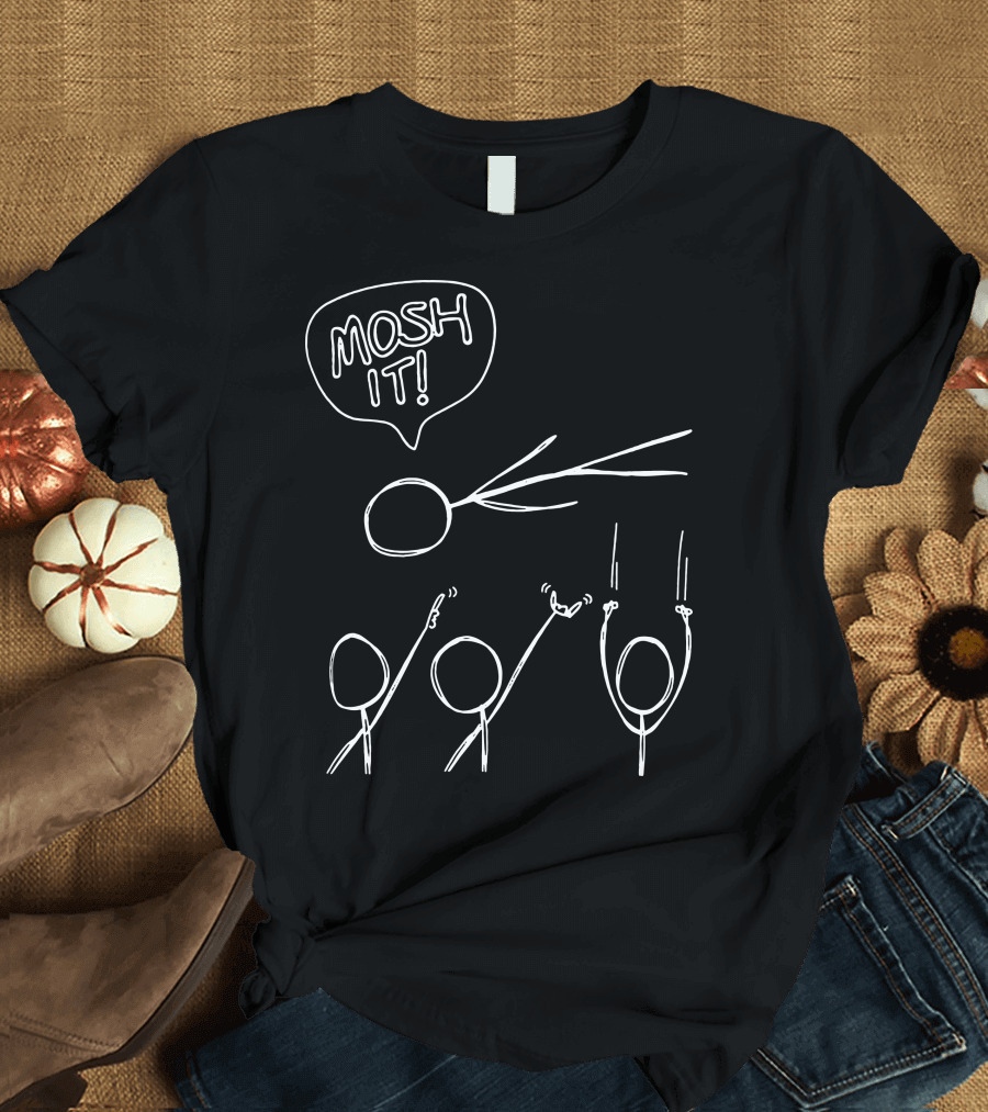 Mosh It Crowd Surfing Stick Figures T-Shirt
