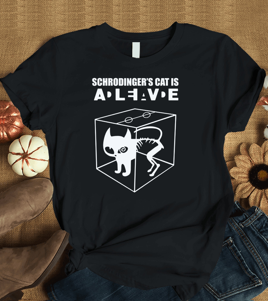 The Big Bang Theory Sheldon Cooper Schrödinger's Cat Is Alive Cube T-Shirt