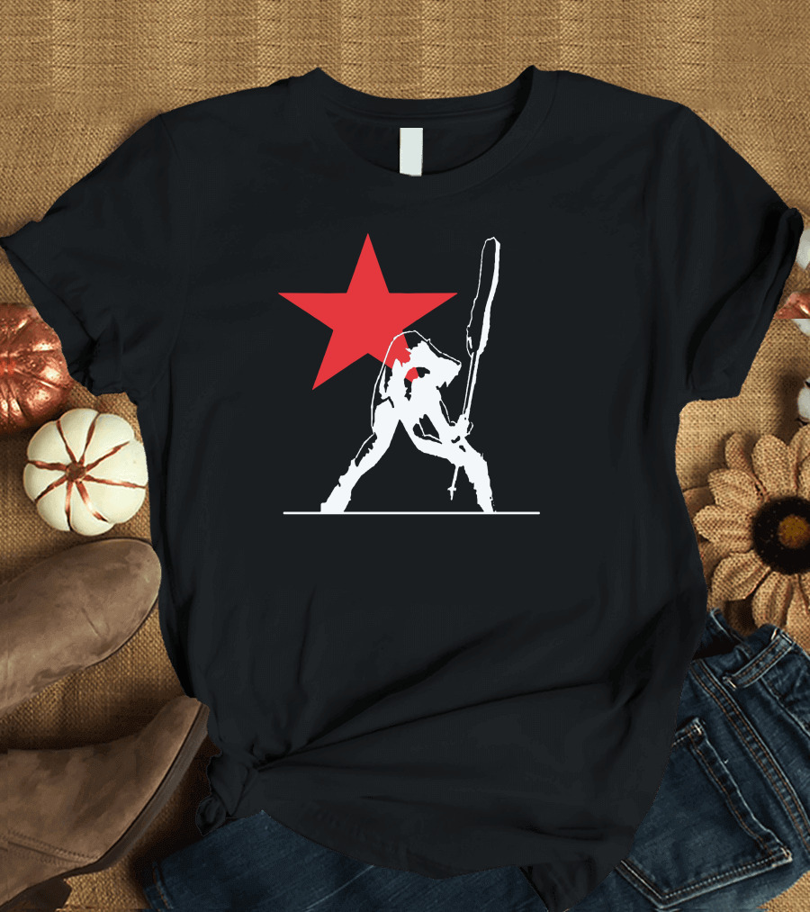 Red Star Punk Rock Guitarist T-Shirt