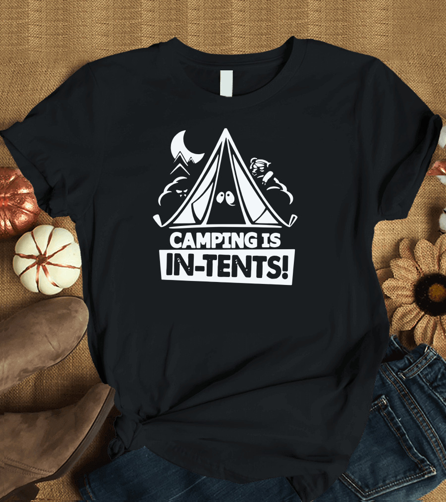 Camping Is In-Tents Moon Bear Tent Eyes T-Shirt