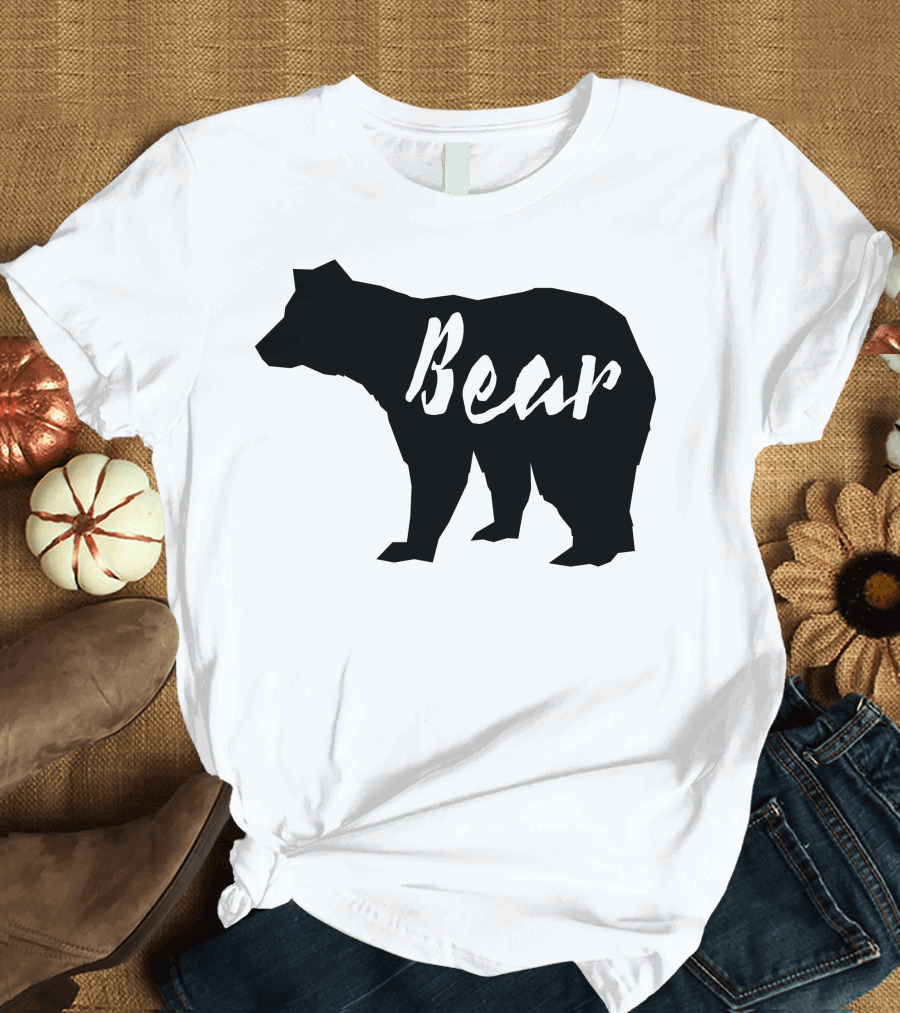 Bear Silhouette Black T-Shirt