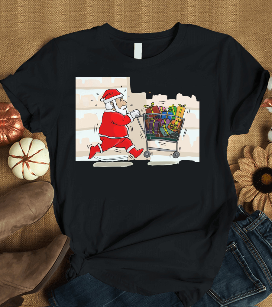 Santa Shopping Spree Discount Before Christmas T-Shirt