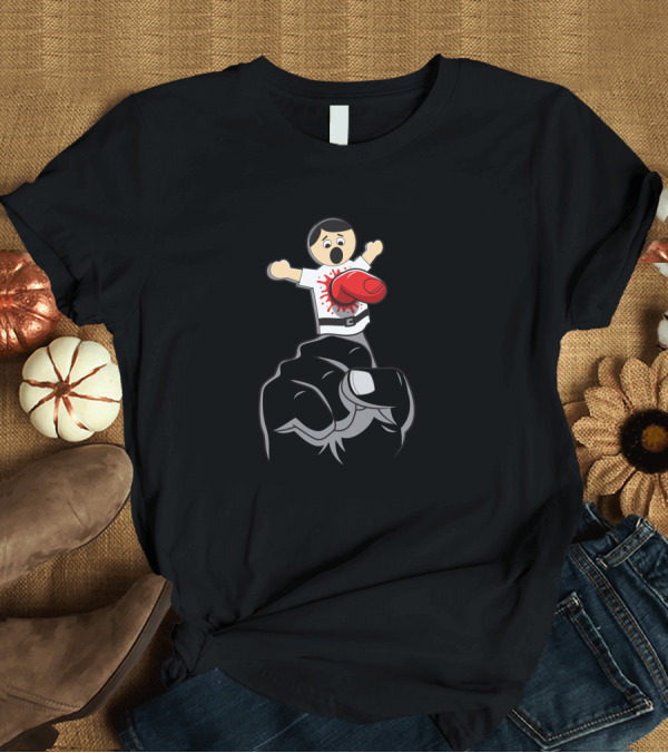 T-Shirt: Punching Finger Cartoon Burster T-Shirt Punching Finger Cartoon Burster T-Shirt